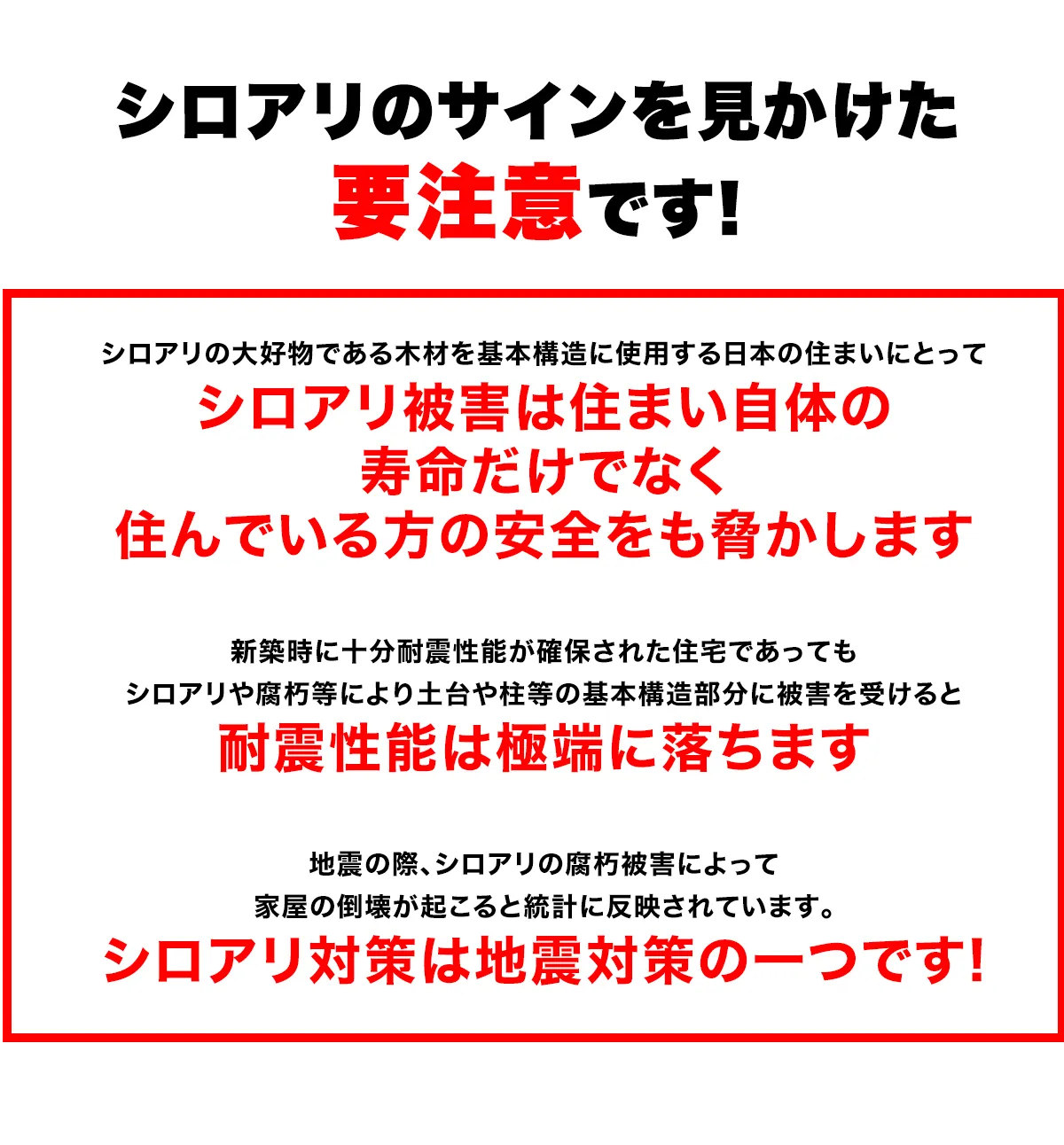 シロアリ被害を解決したい場合、あなたはどうしていますか？