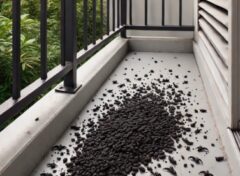 ベランダ 黒い フン 細長い