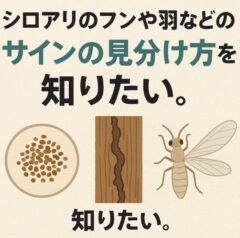 シロアリのフンや羽