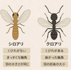 シロアリのフンや羽