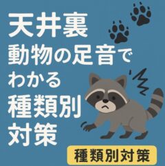 天井裏　動物の足音