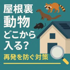 屋根裏 動物 どこから入る