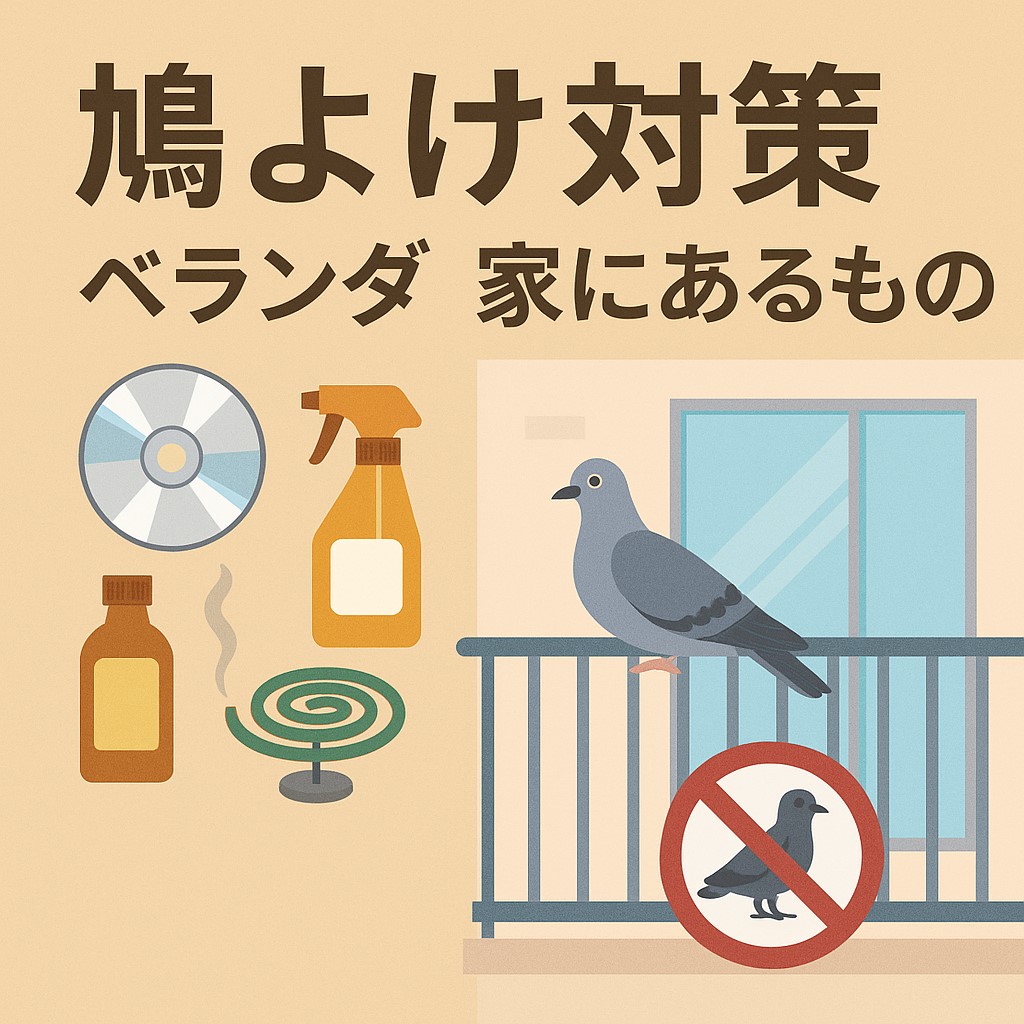 鳩よけ対策 ベランダ 家にあるもの