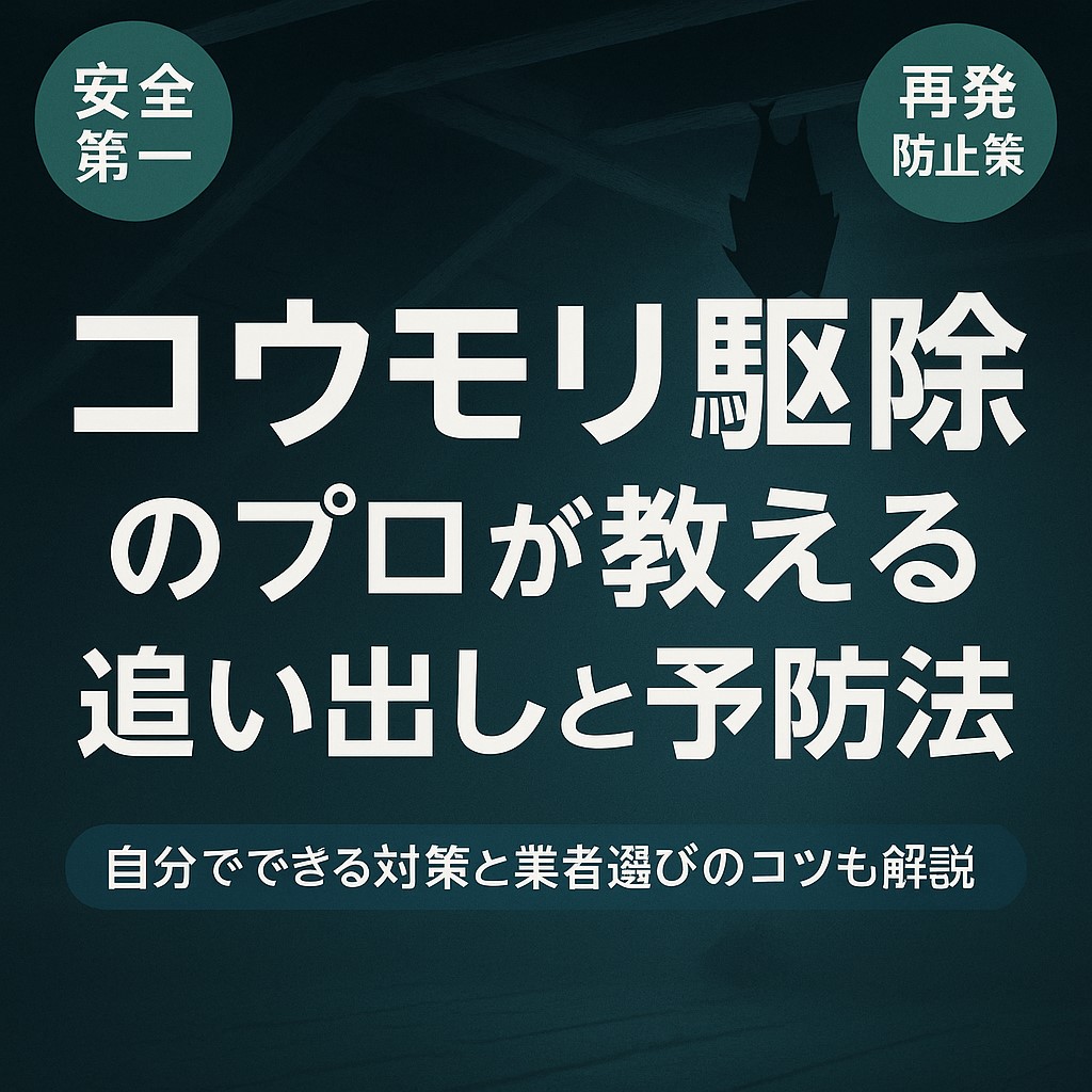 コウモリ駆除のプロが教える追い出しと予防法