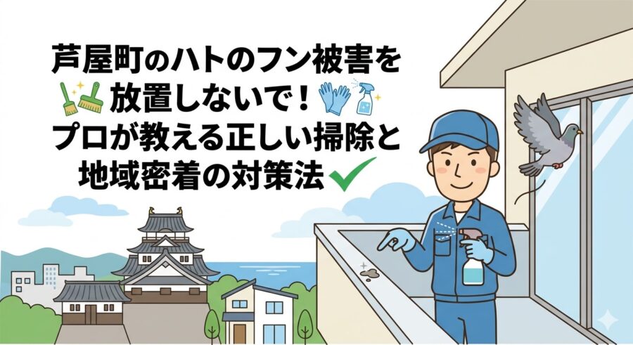 芦屋町のハトのフン被害