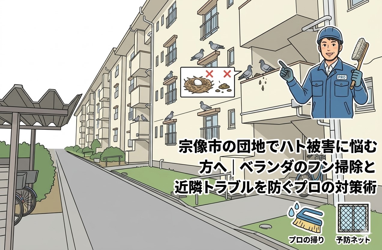 ハト 団地 宗像市