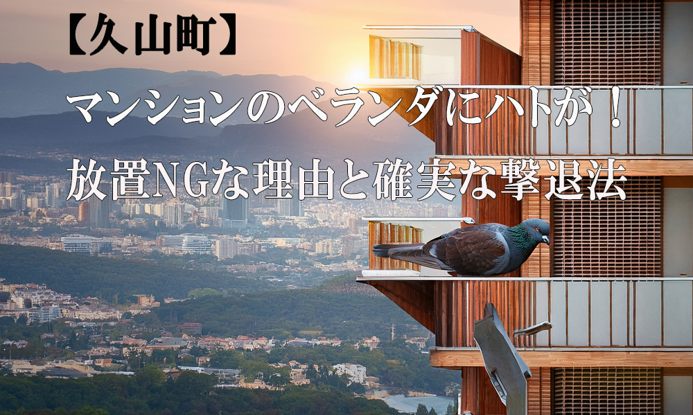 【久山町】マンションのベランダにハトが