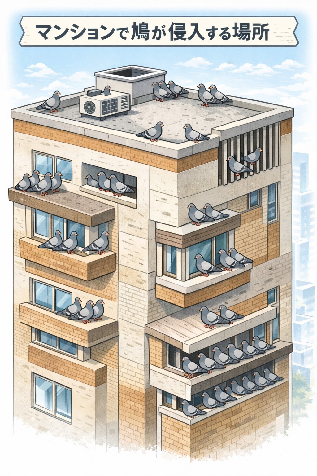 ハト マンション 飯塚市