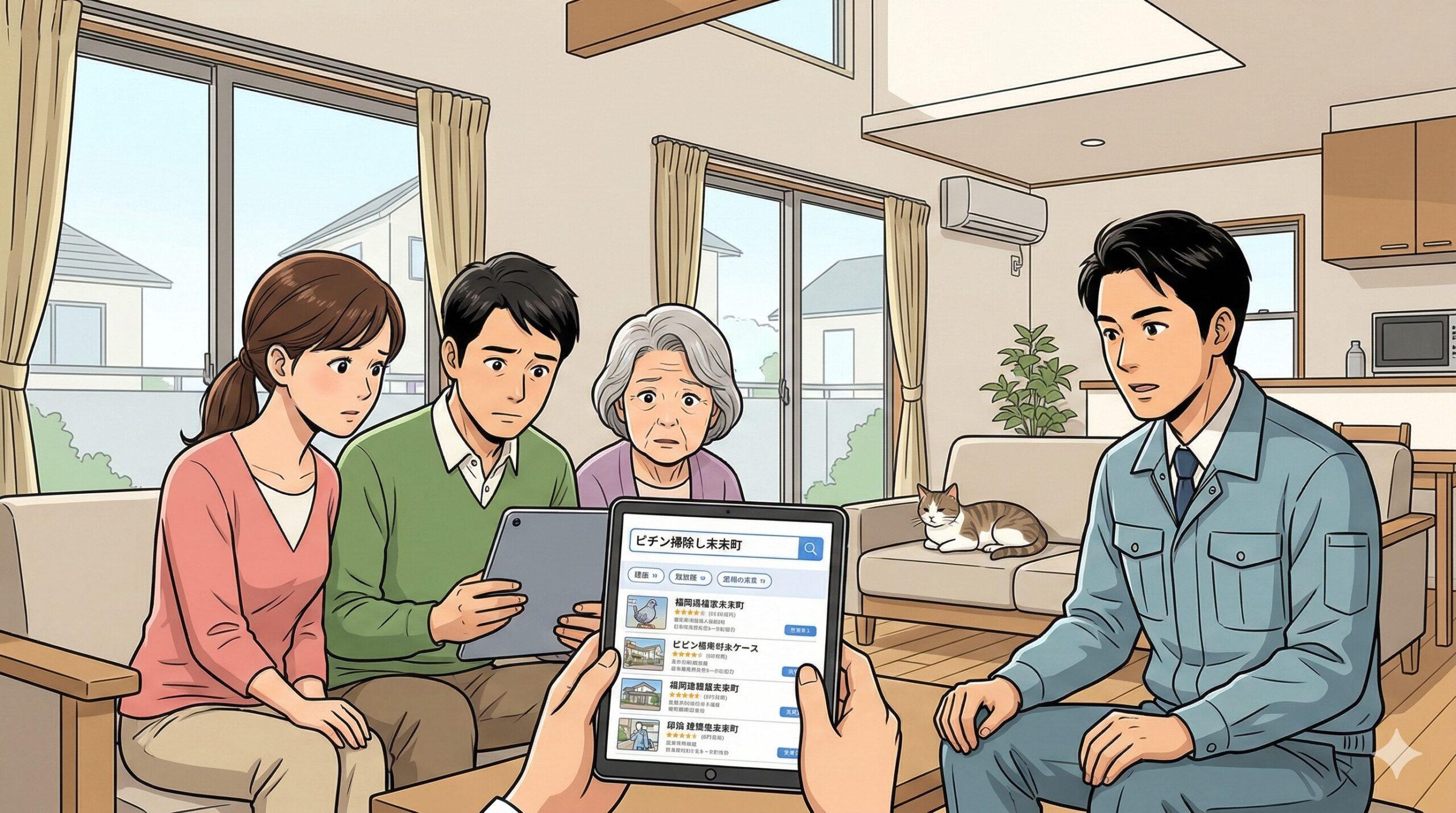 ハト 自宅一軒家 ベランダ 須恵町