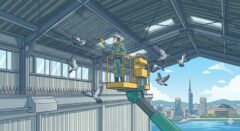 【福岡市中央区】工場のハト被害