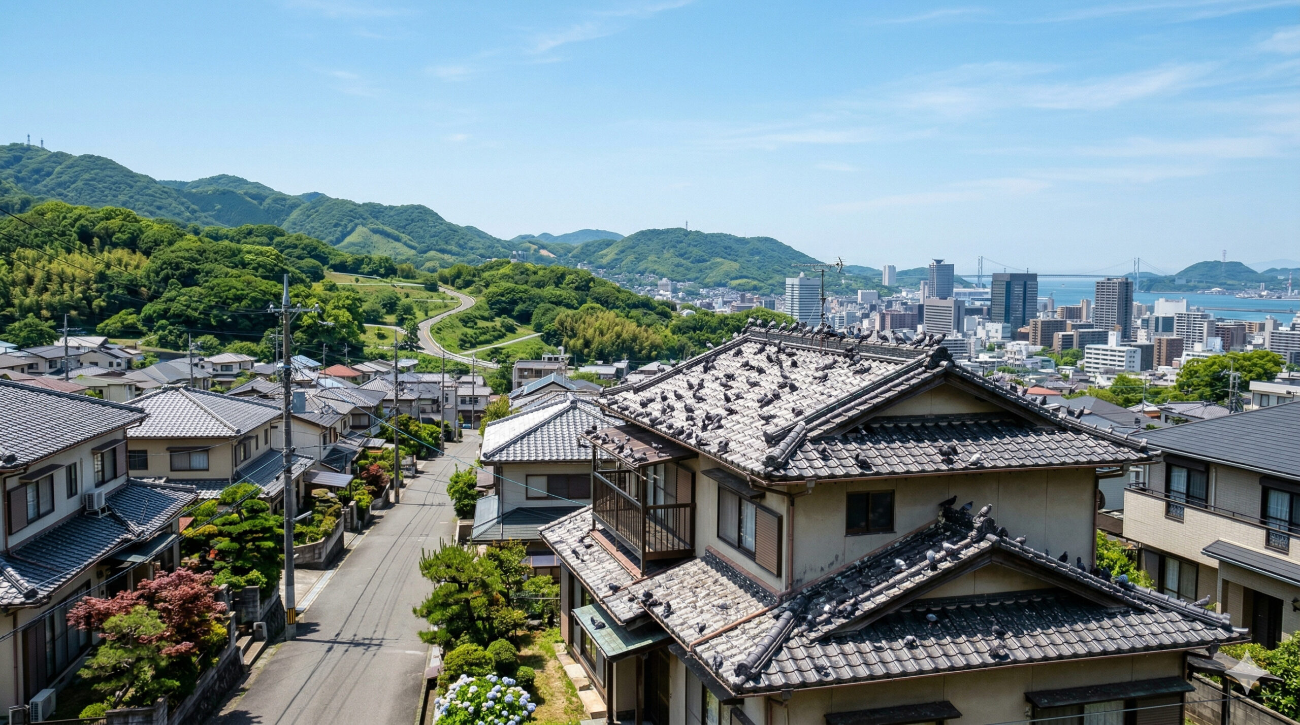 ハト 一軒家 北九州市