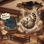 新宮町で天井からアライグマが落ちてきた！侵入口封鎖事例