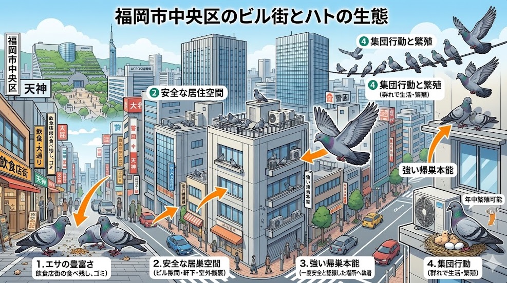 ハト ビル 福岡市中央区