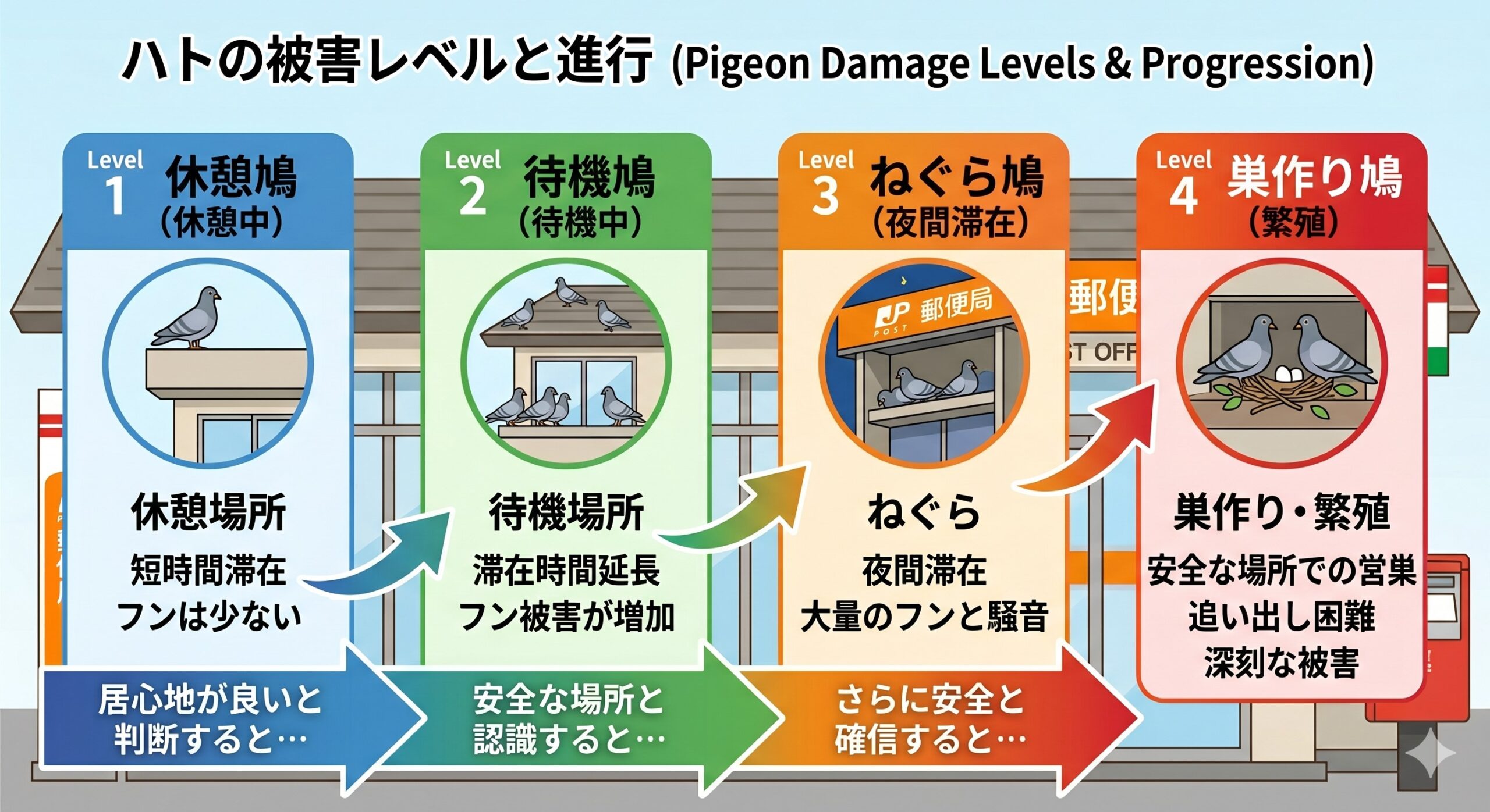 ハト 郵便局 北九州市