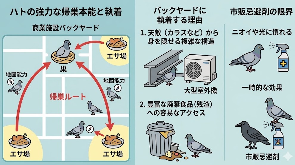 ハト バックヤード 飯塚市