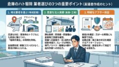 倉庫のハト駆除業者を選ぶ際の比較ポイントと費用相場