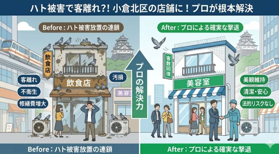 ハト お店 小倉北区