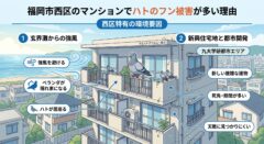 福岡市西区のマンションでハトのフン被害が多い理由