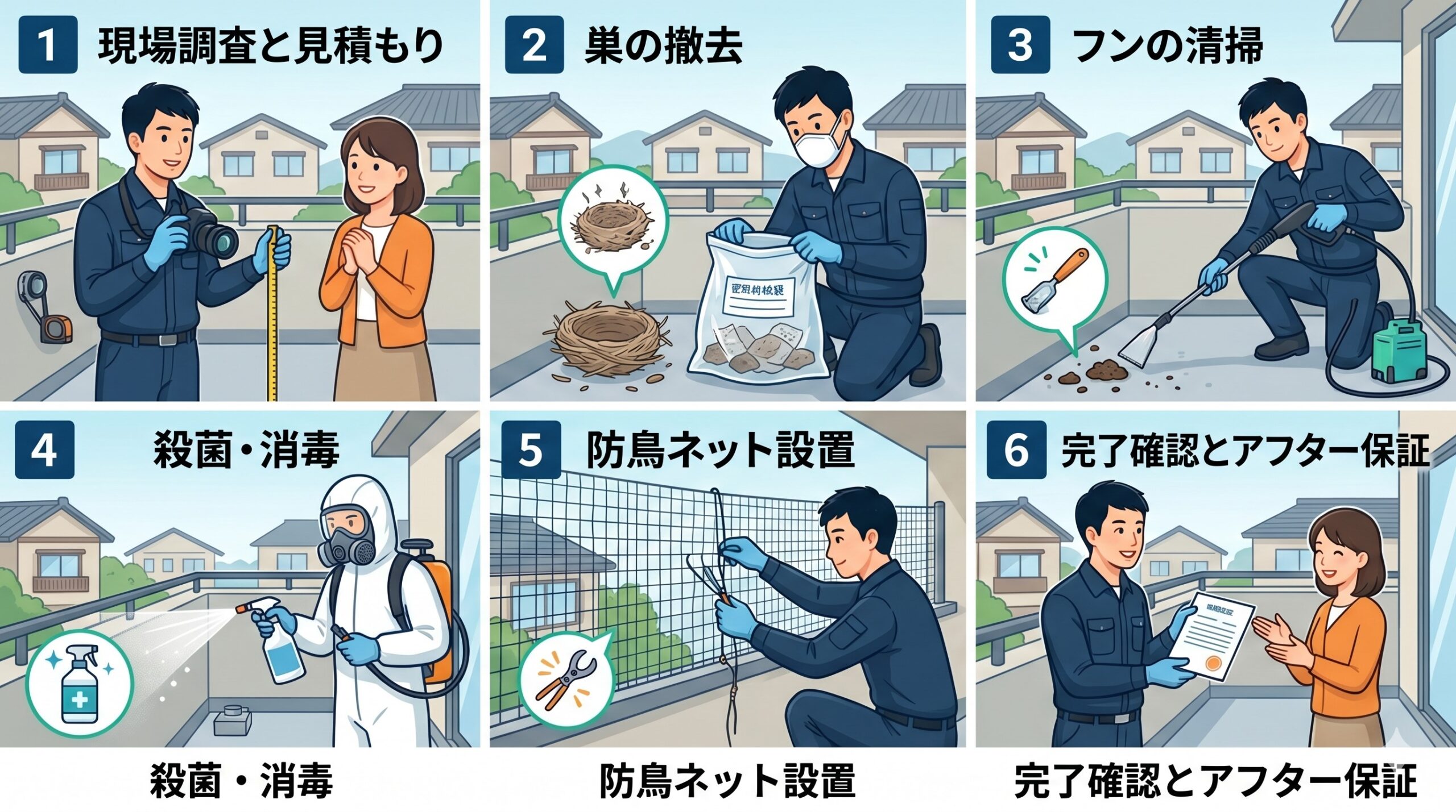 ハト フン 宮若市