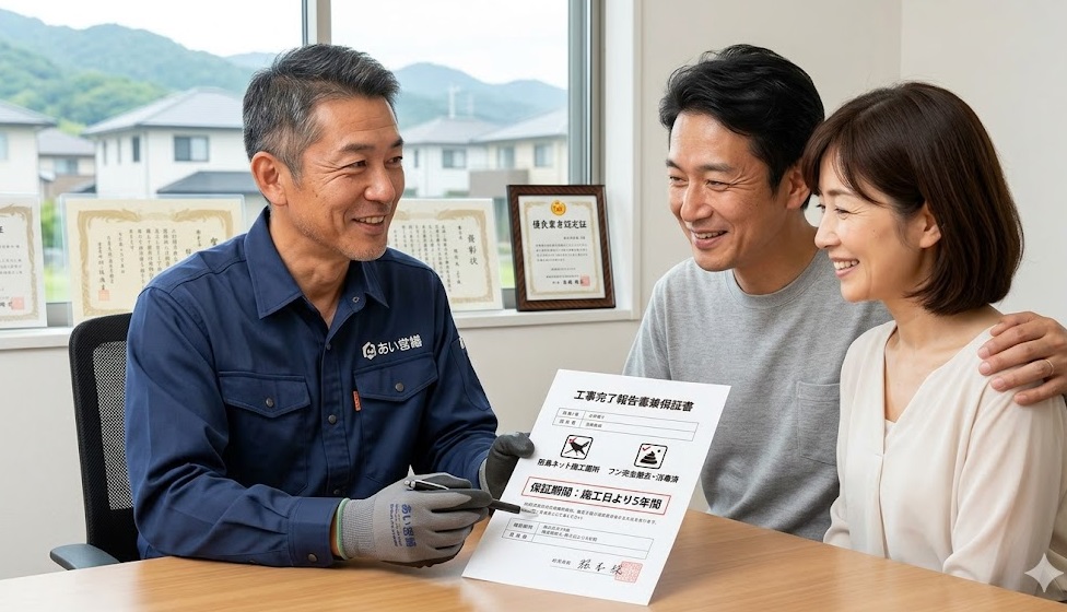 ハト フン 宮若市