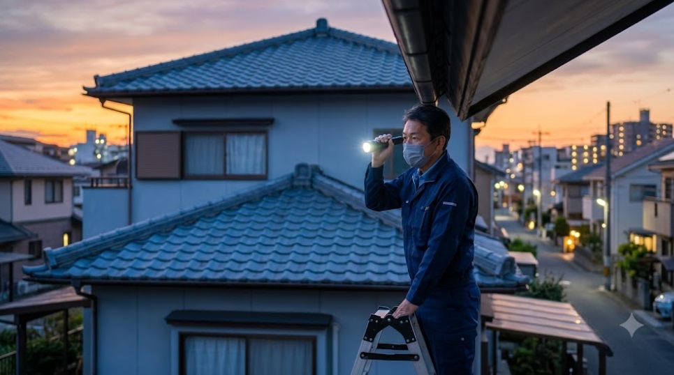 コウモリ 軒下 福岡市