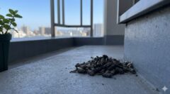 コウモリ ベランダ 福岡市東区