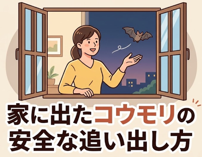 コウモリ 家の中 追い出す