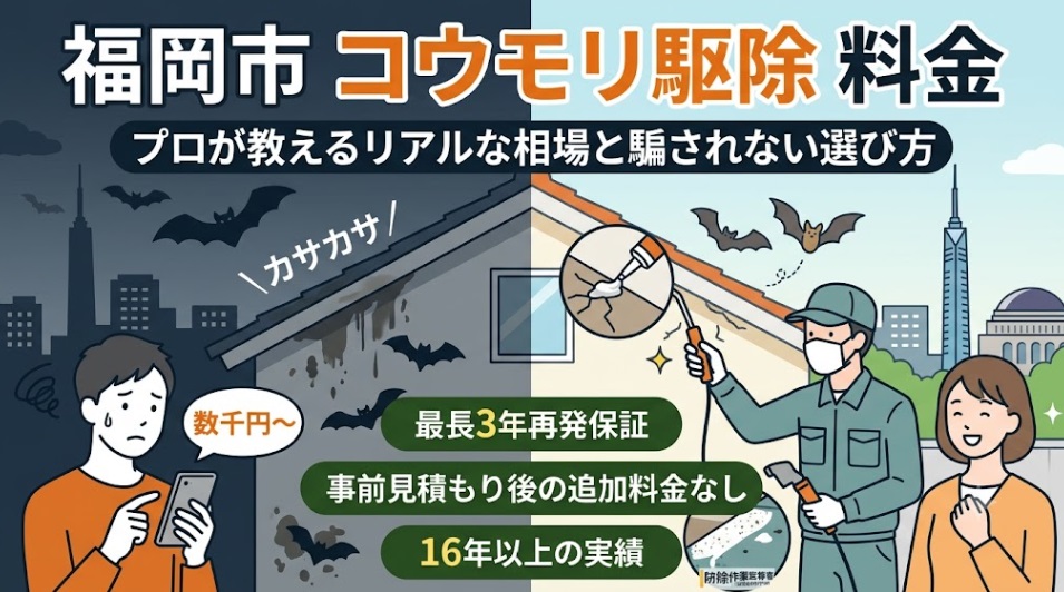 コウモリ駆除　福岡市