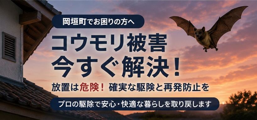 コウモリ駆除　岡垣町