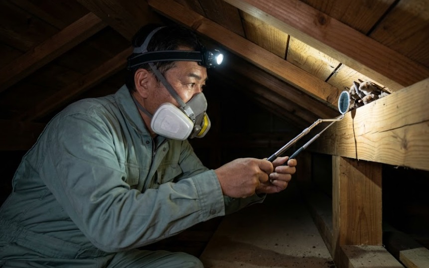 赤間にお住まいの方へ！屋根裏のコウモリ駆除ガイド