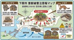 下関市の害獣駆除マップ