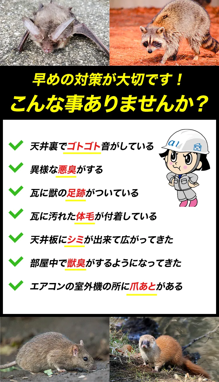 早めの対策が大切です！こんな事ありませんか？